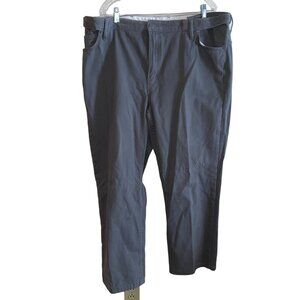 Lands End Mens Gray Traditional Fit Pants Size 42 Elastic Waistband